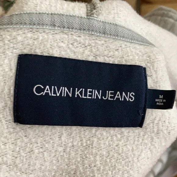 Gray and black hoodie Calvin Klein woman’s M zip up - Picture 10 of 10